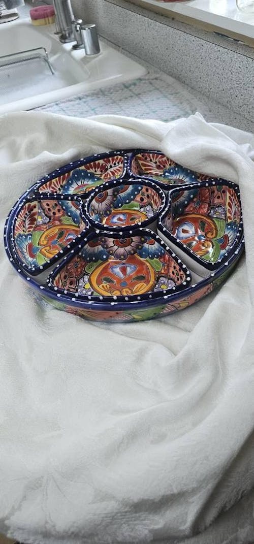 Talavera Sectional Appetizer Tray | Mexican Hand-Painted Pottery
