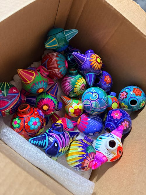 Talavera Christmas Ornaments | Festive Folk Art Decor