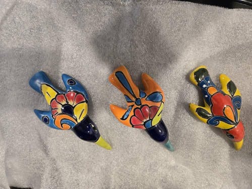 Talavera Hummingbird Wall Art | Mexican Hand-Painted Bird Decor