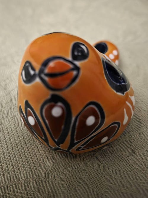 Talavera Pot Perching Bird | Handpainted Mexican Accent