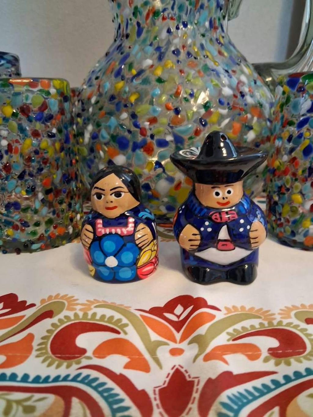 Set of 2 Guerrero Salt and Pepper Shakers | Hand-Painted Couple