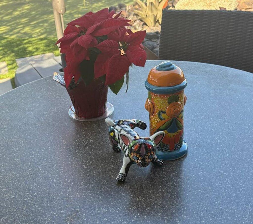 Talavera Fire Hydrant Statue | Hand-Painted Mexican Decor