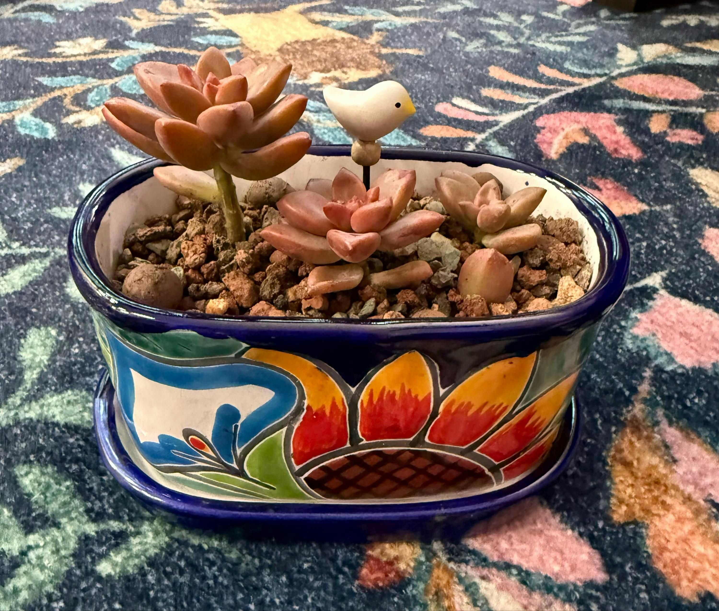 Talavera Sunflower Hanging Planter | Artisan Pot