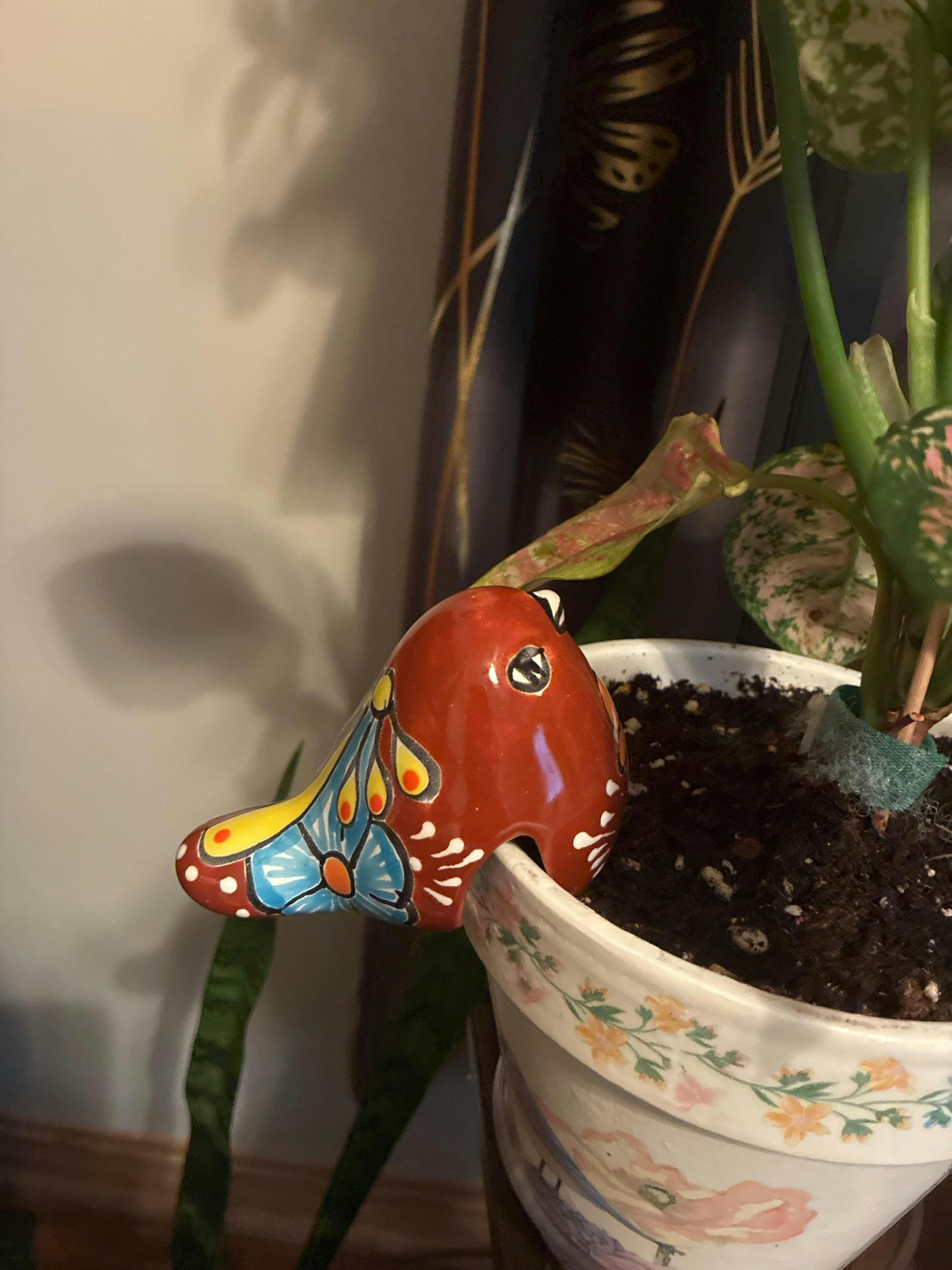 Handmade Talavera Snake Sculpture Colorful Ceramic Art