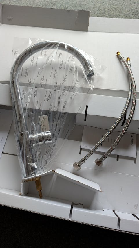 Nobili Flag J Spout Kitchen Mixer Tap with Single Lever Control & Italian Minimalist Design