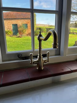 Bidbury & Co. Bickton Monobloc Kitchen Mixer Tap with Twin Lever Metal Handles