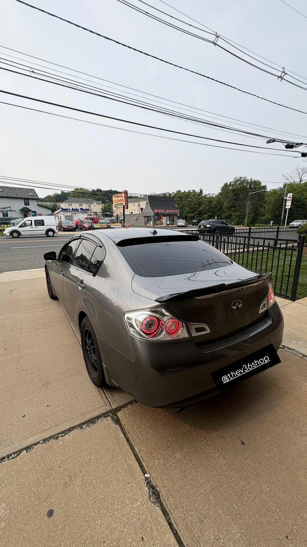 G37/G35 Sedan Clear GTR Style Halo Tail Lights