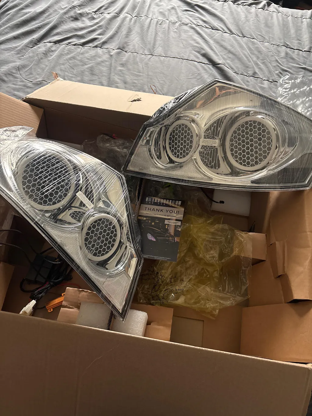 G37/G35 Sedan Clear GTR Style Halo Tail Lights