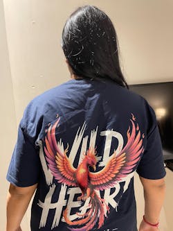 Wild Heart Navy Blue Oversized T-Shirt