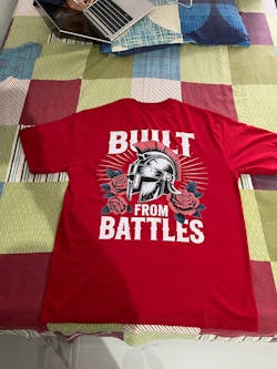 Battles Red Oversized T-Shirt