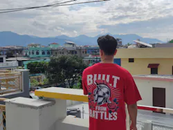 Battles Red Oversized T-Shirt