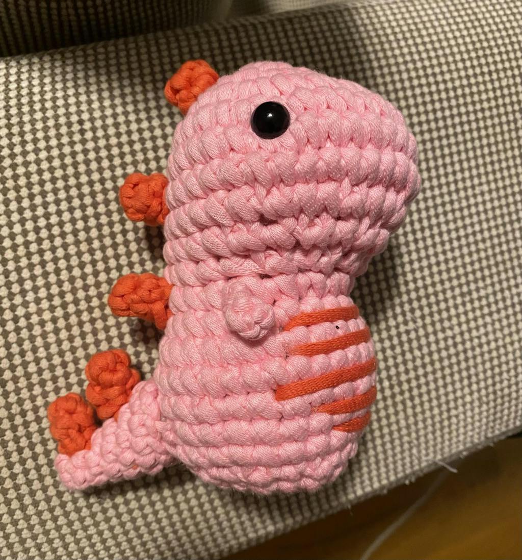 Pink Dinosaur Crochet Kit for Beginners The Woobles