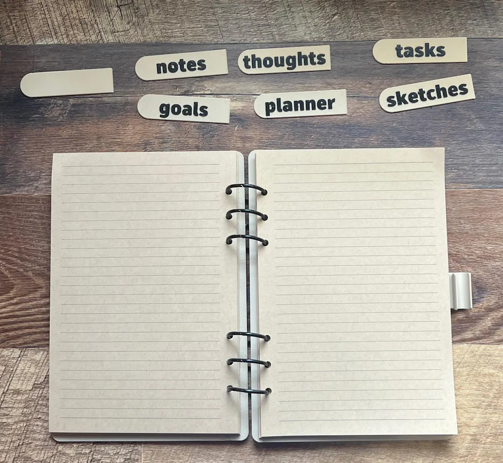 3D Printed Notebook .STL Pack (Digital Files)