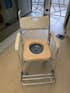 Commode Chair Aluminum Alloy with Wheels, Footrest & Sponge Cushion