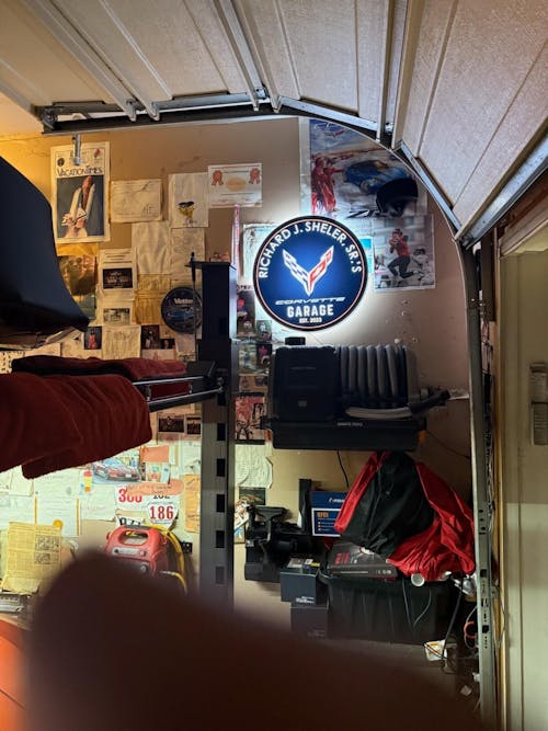 Modern Corvette Garage C8 Custom LED Sign 23 in