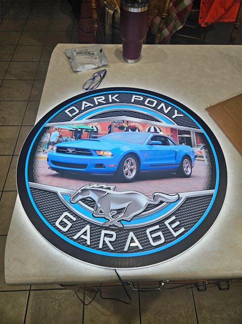 Mustang Photo Custom LED Sign 23 in