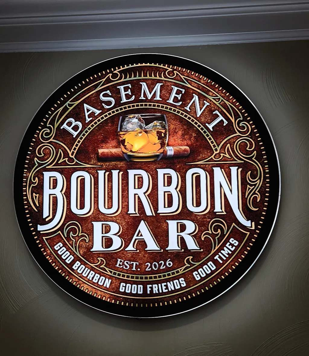 Bourbon Bar Custom Home Bar LED Sign (23" / 36") – Lighted Wall Art