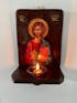 Christian Iconostasis with Jesus Christ, Handmade Mount Athos Orthodox shrine with Our Lord,Byzantine altar wall hanging wood plaque