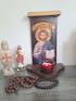 Christian Iconostasis with Jesus Christ icon Handmade Mount Athos Orthodox shrine w/ Our Lord Byzantine altar wall hanging wood plaque icon