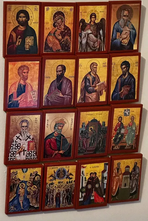 Virgin Mary icon Panagia Soul Saver, Greek Christian Orthodox Icon, Mother of God Byzantine art, Theotokos handmade wall hanging wood plaque