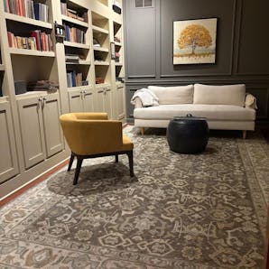 Olive Green Grey Persian Style Modern Traditional Hand Knotted Wool Rug,CUSTOMIZE in any Size.