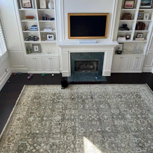 Olive Green Grey Persian Style Modern Traditional Hand Knotted Wool Rug,CUSTOMIZE in any Size.