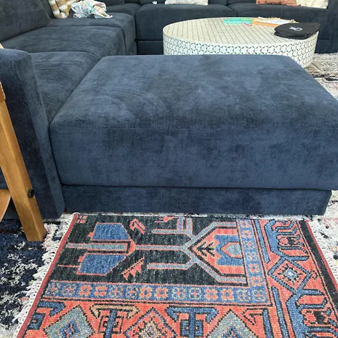 Red/Blue Turkish Woolen Rug Thick Pile Soft Hand Knotted Rug