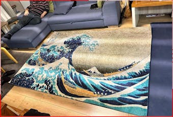 The Great Wave of Kanagawa Halı