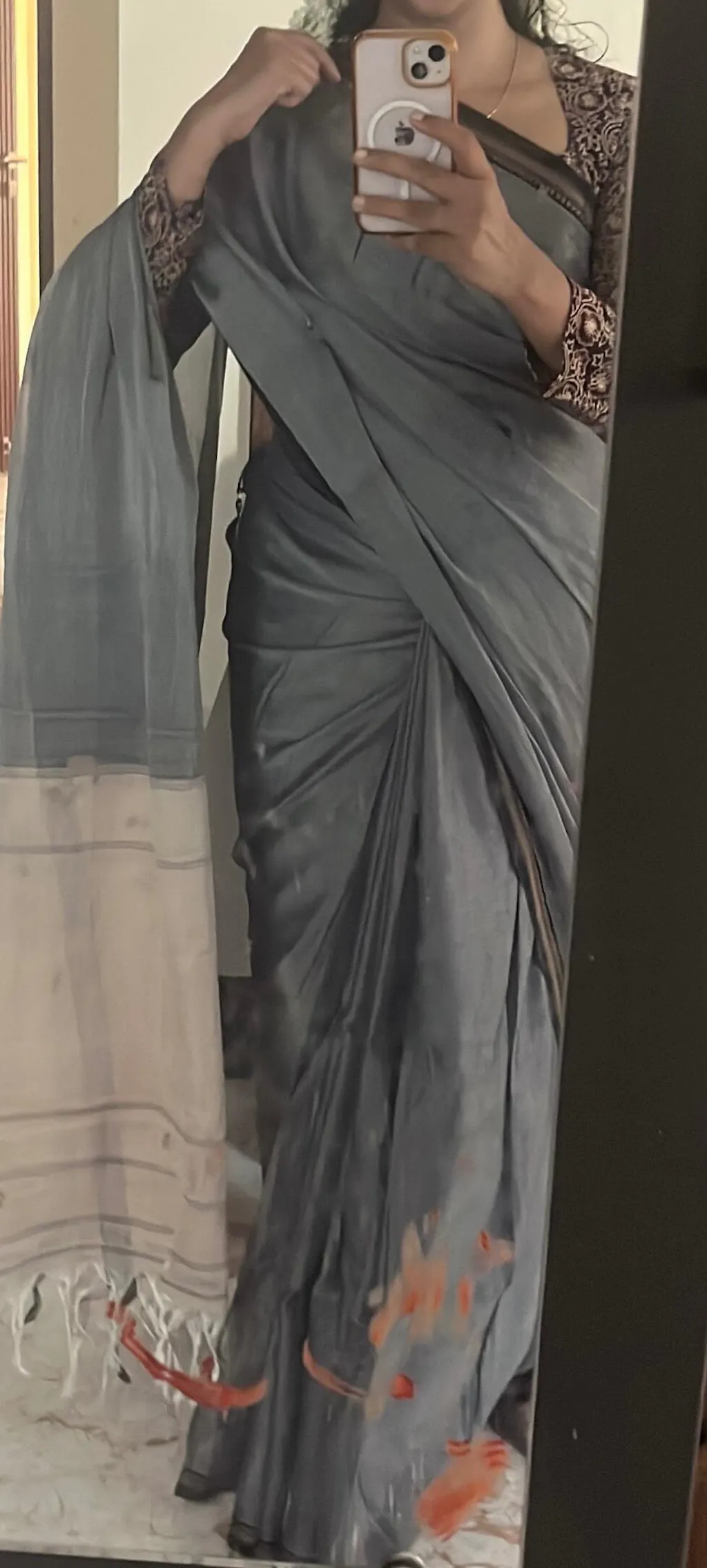Adorable Maheshwari Pure Tissue Silk Saree Purple