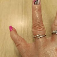 Weißer Zirkonia verstellbarer Ring