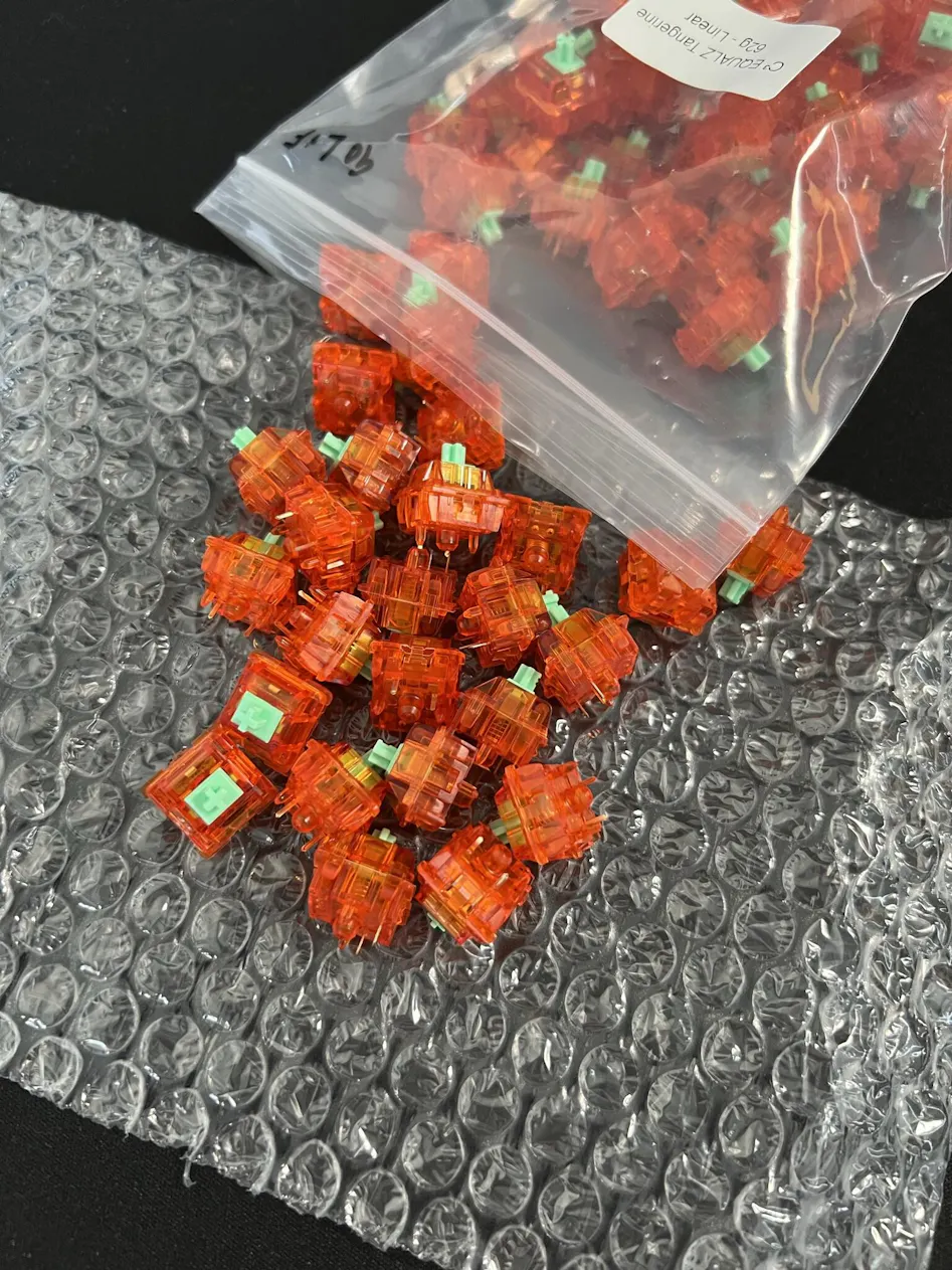 C³ EQUALZ X TKC Tangerine 62 (Light Green) Linear Switches – Thock