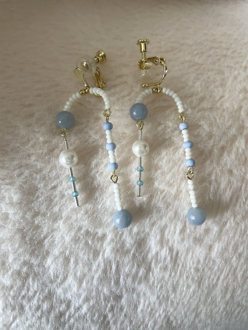 Handmade Multicolour Flower Bluestone Jade Drop Earrings