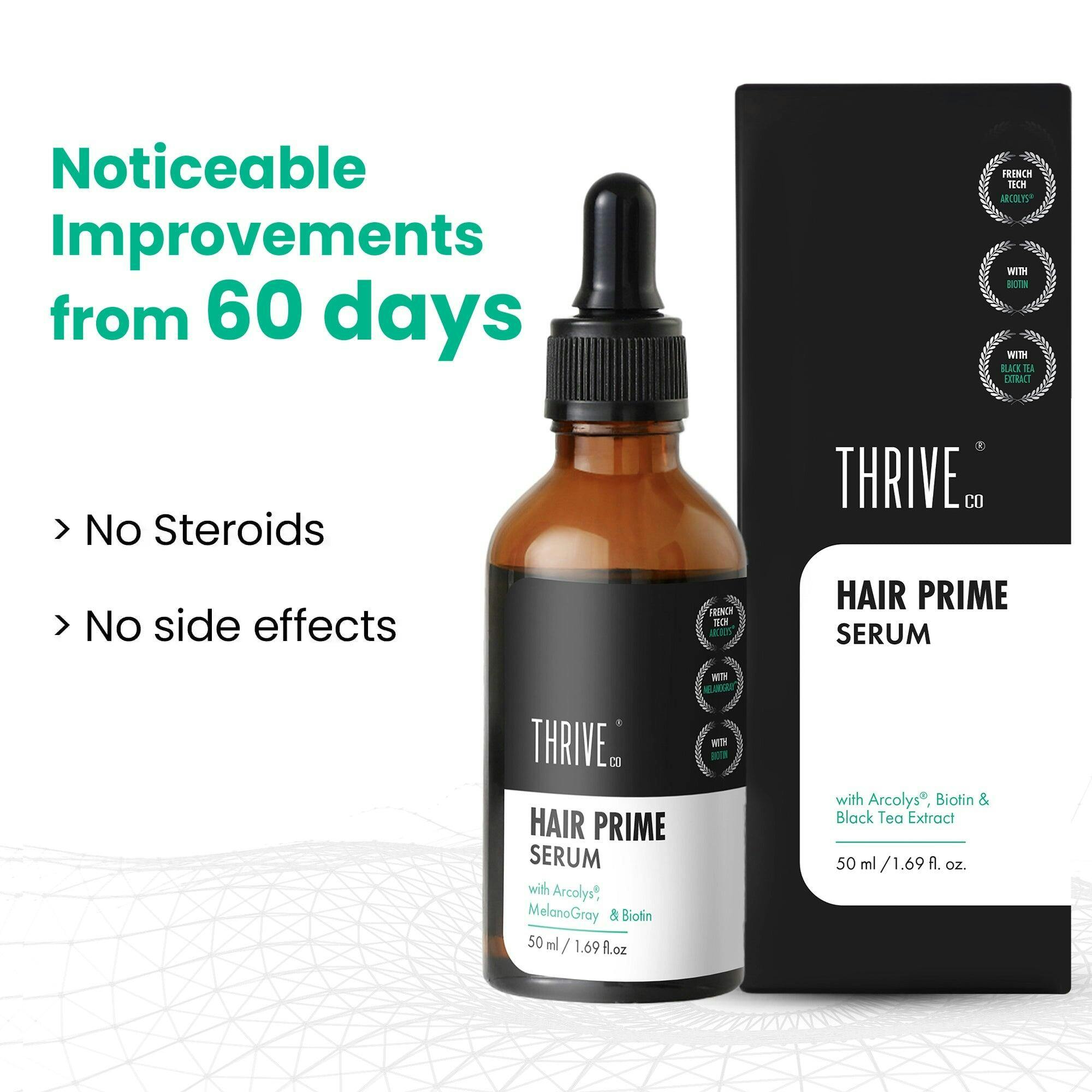 Reverse Premature Grey Hair in Just 75 days with ThriveCo Hair Prime Serum