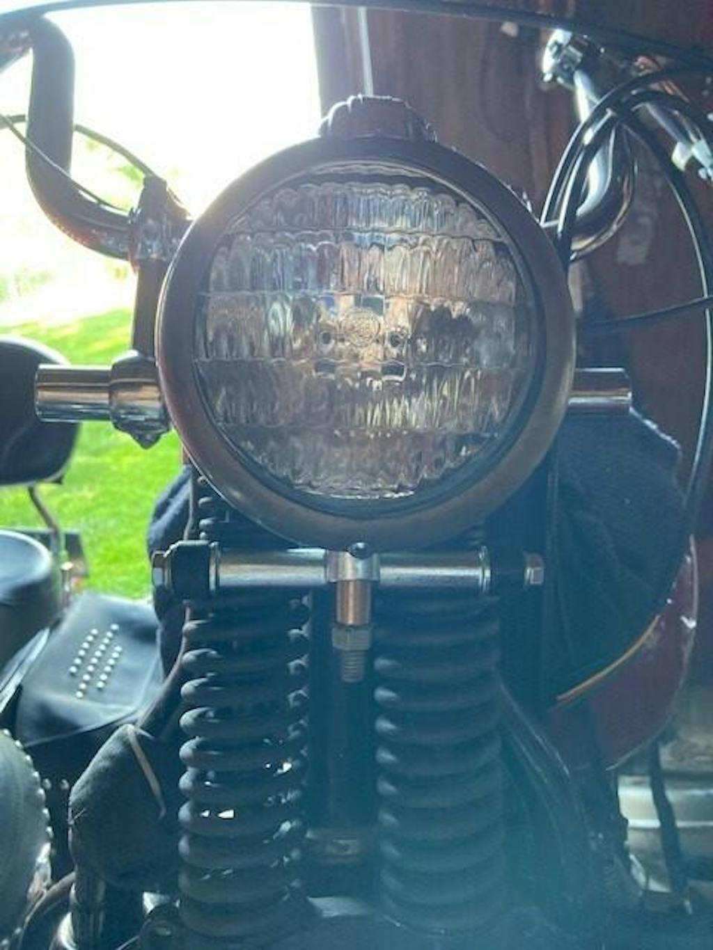 Springer Fork Headlight Mount — Throttle Addiction