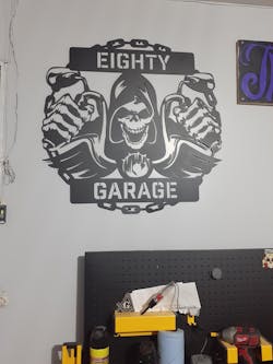 Skull Biker - Personalized Metal Wall Art