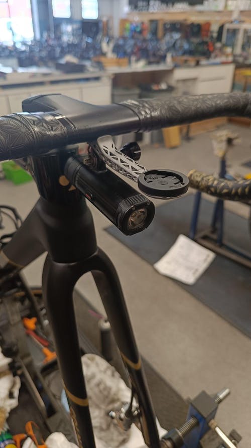 Beast Components Cockpit Integrated Handlebar Titanium 3D Print Computer Mount | Garmin, Wahoo, Bryton