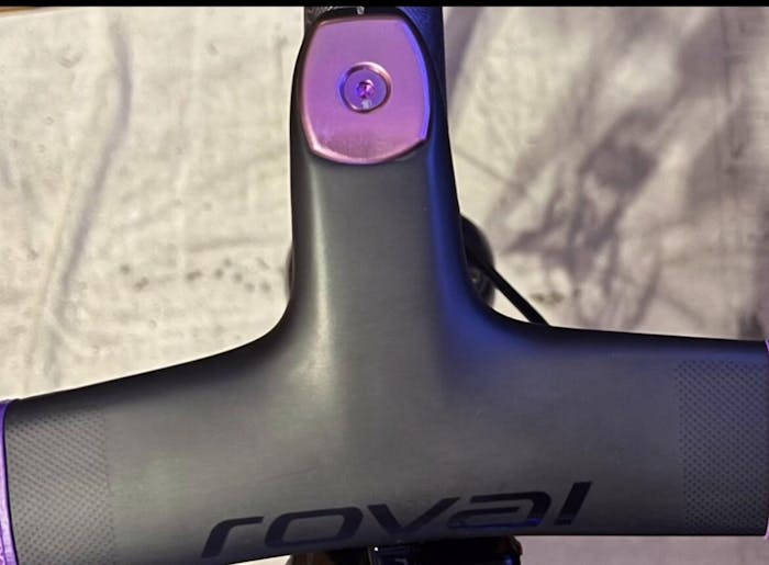 11.72g Titanium CNC Stem Cap | Roval Rapide Integrated Handlebars | Tarmac SL8