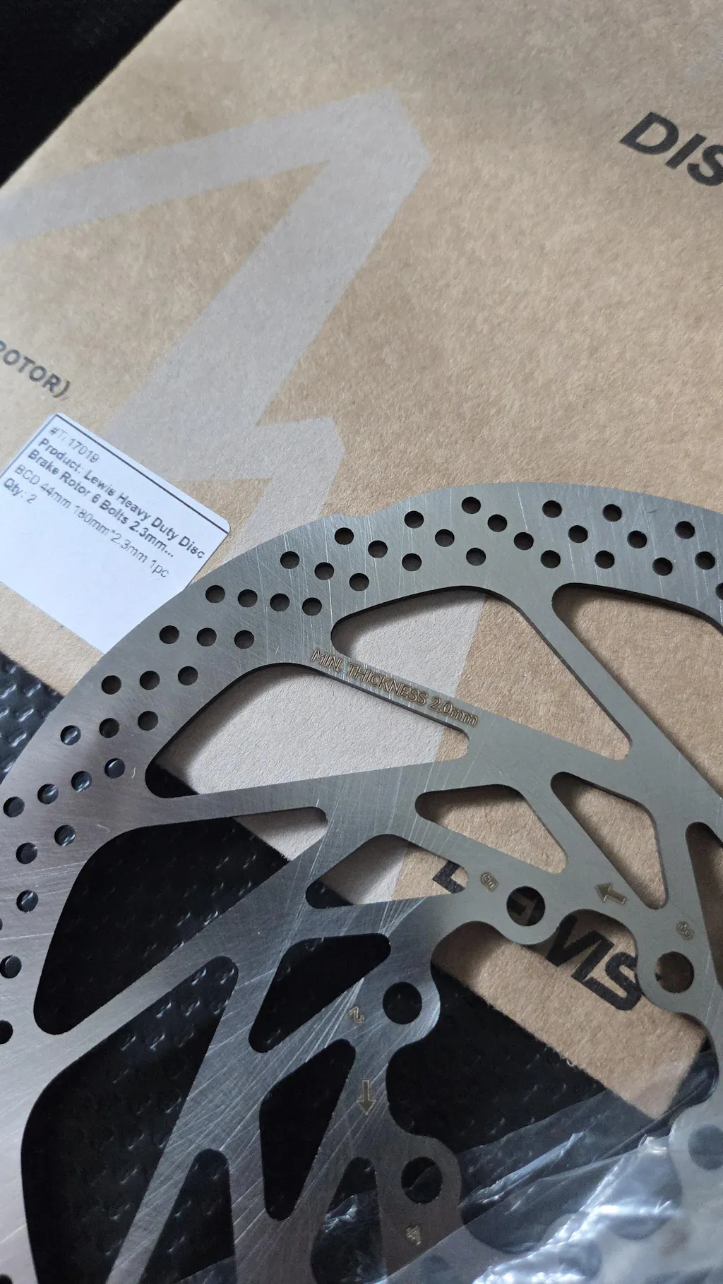 Lewis Heavy Duty Disc Brake Rotor 6 Bolts 2.3mm Thickness DH Enduro Surron 180mm 200mm 220mm BCD 44mm 54mm E Dirt Bike