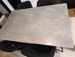 ダイニングテーブル 伸長式 4人掛け テーブル 6人掛け セラミック 大理石調 ダイニング 食事 石目調 大理石風 伸縮 炭素鋼 ホワイト おしゃれ モダン 高級感 qc-wy-627-ms