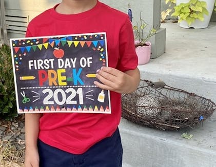 First Day of Pre-k 2024 School Sign