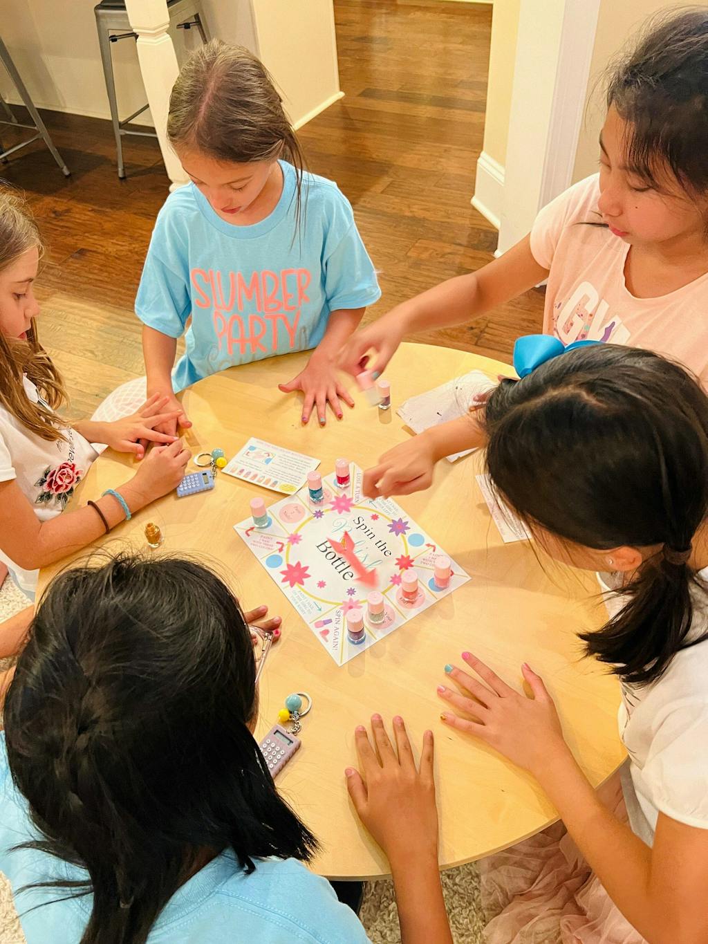 Spin the Nail Polish Bottle Printable Game, Girls Party Game, Spa Part