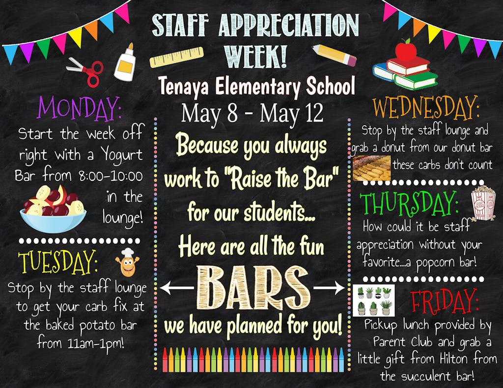 Raise The Bar Theme - Teacher Appreciation Week Printable — TidyLady ...