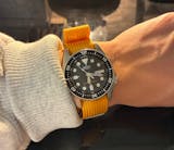 time+ Ribbed Nylon Military Watch Strap Mustard Yellow