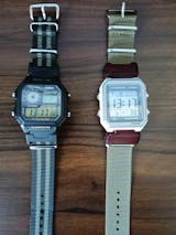 time+ Ballistic Nylon Military Watch Strap Olive - Brushed