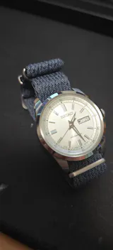 time+ Perlon Military Watch Strap Navy