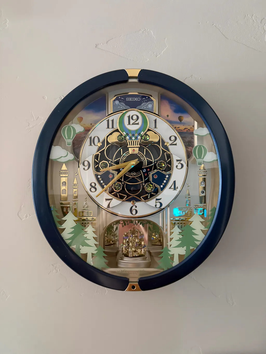 Seiko QXM398LRH “Blue Pine Fantasy” Melodies in Motion Dancing