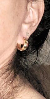 Grayling Tiny Trio Flat Back Sleeper Earrings - Gold - Hypoallergenic Titanium - 1/4 Inches - 20GA/0.8mm - Pair