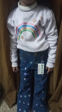 Hearts Embroidered Jeans