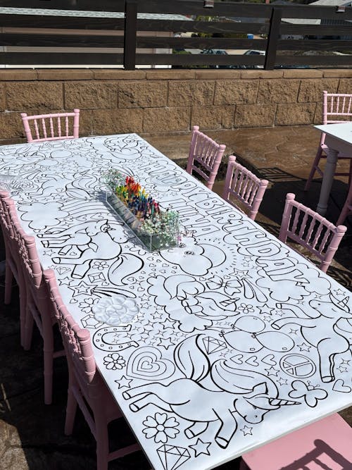 Giant Personalized Unicorn Birthday Coloring Banner