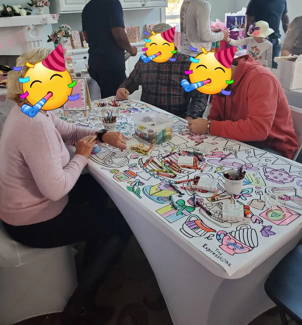 Giant Personalized Tea Party Coloring Banner